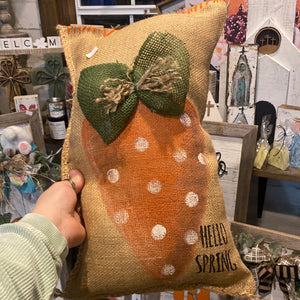 Painted Carrot Pillow