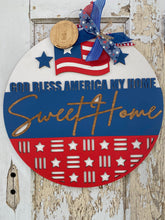 Load image into Gallery viewer, Patriotic Home Sweet Home Door Hanger

