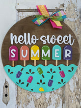 Load image into Gallery viewer, Hello Sweet Summertime Door Hanger
