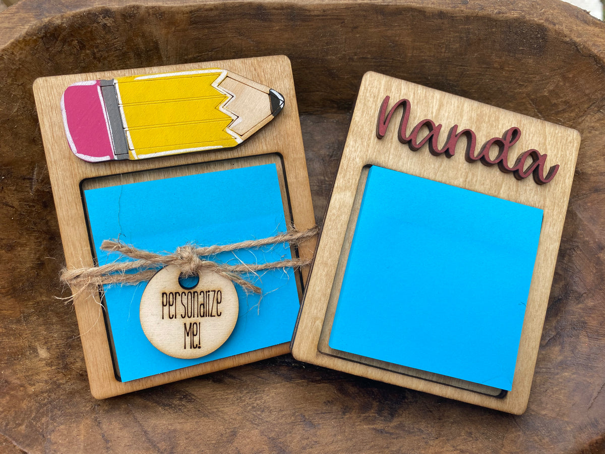 Personalized Sticky Note Holder – Vick Crafts